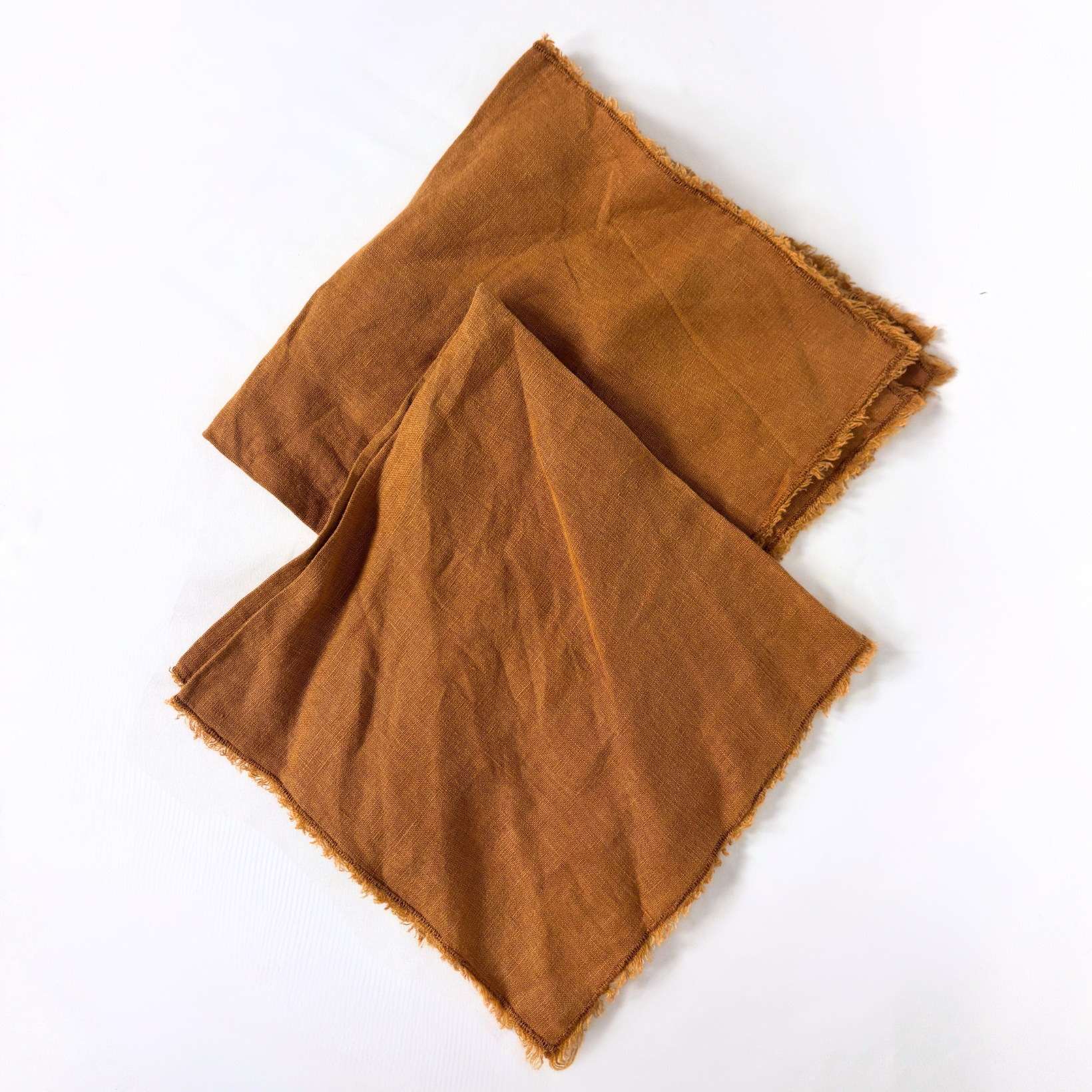 Serviette de table Franges terracotta