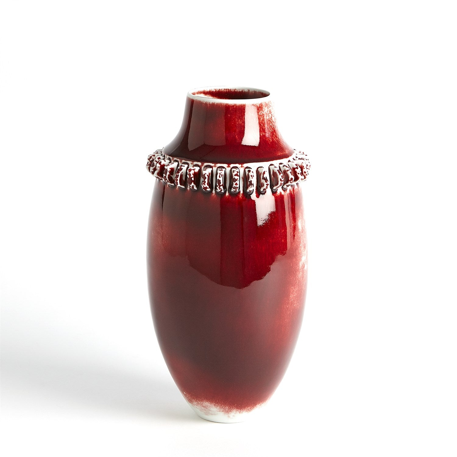 Vase à volant Global Views - Oxblood