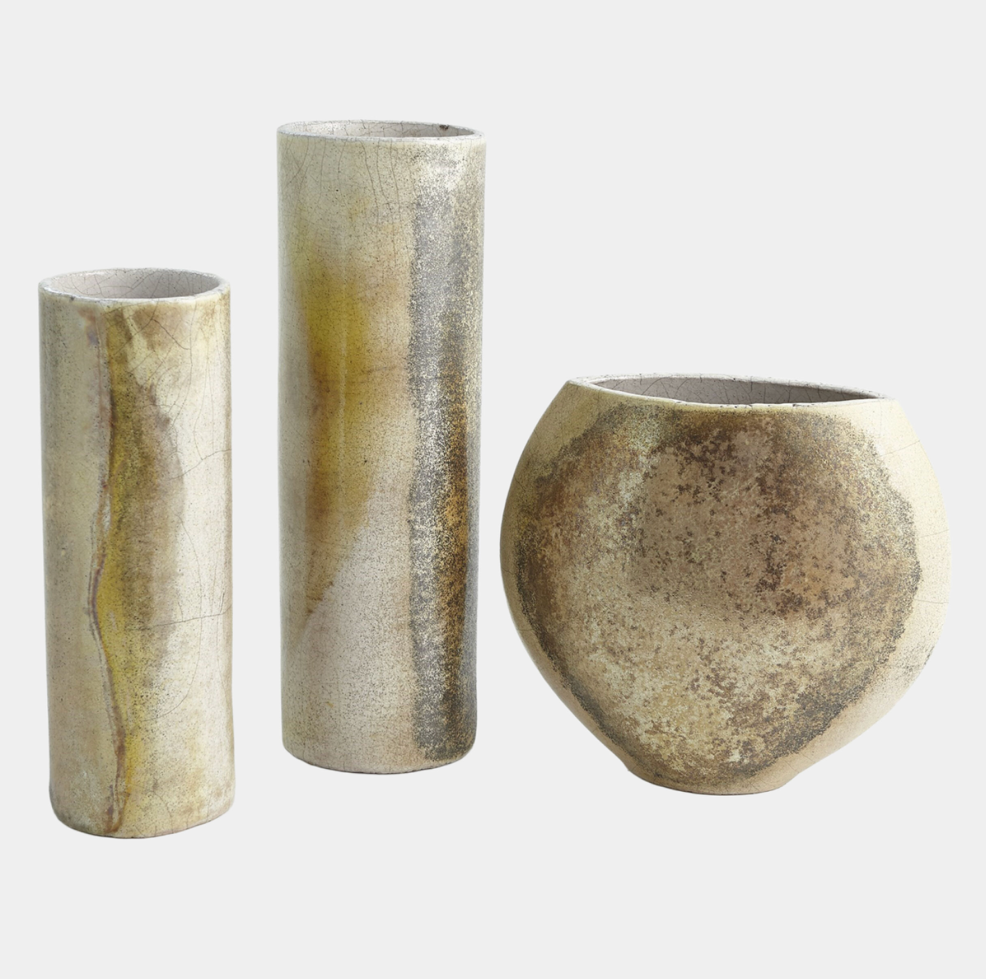 Vase Raku Doré - Global Views