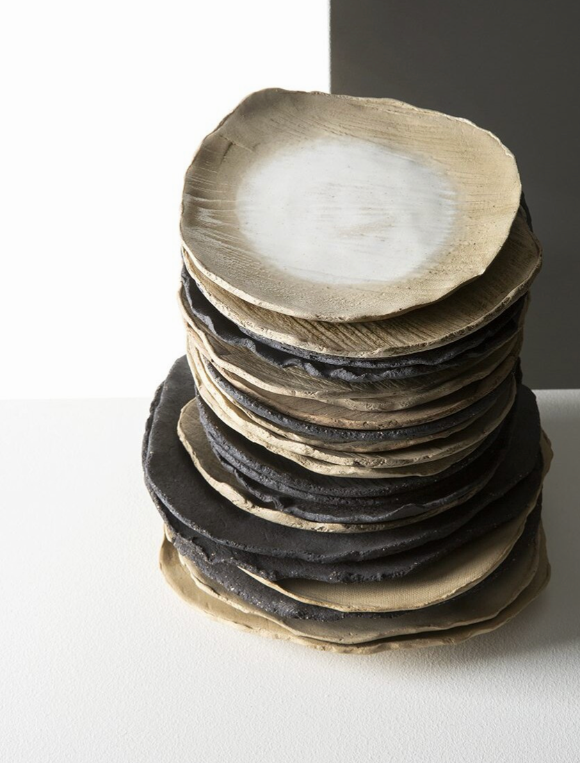 Dessert Plate Ebony Gold Cream - Unik Antwerp