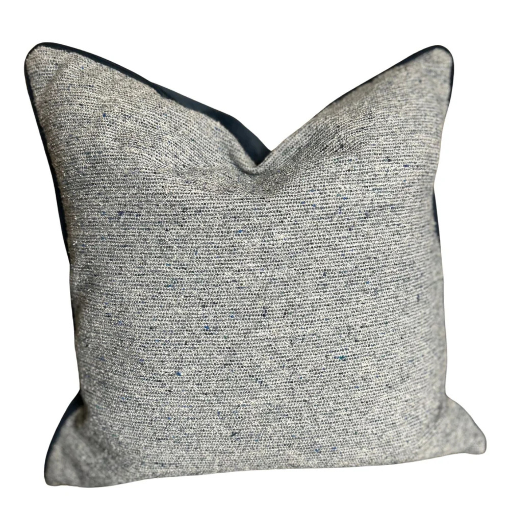 Coussin texturé - Marine tissé