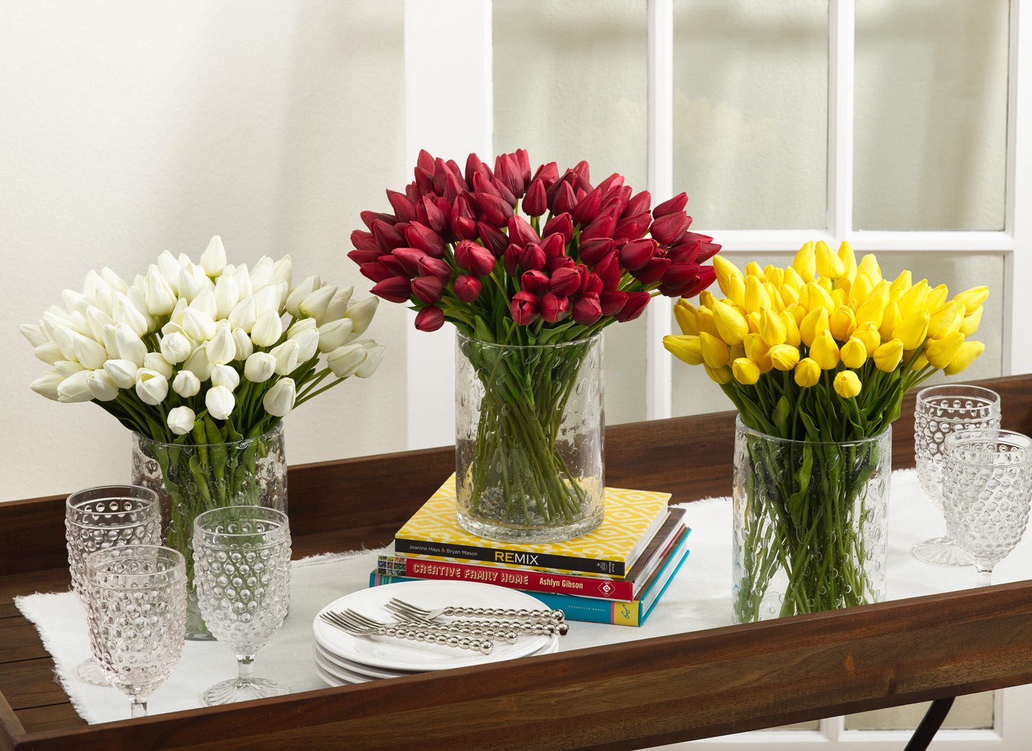 Fleurs artificielles Petites tulipes