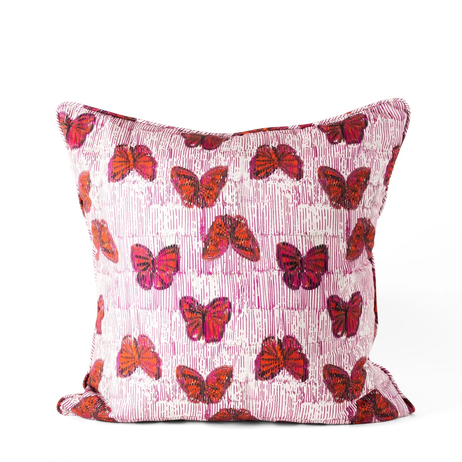 Coussin rose Hunt Slonem – Papillon