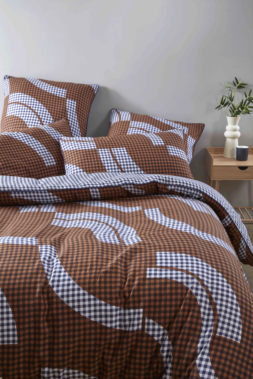 Ensemble de literie Vichy Bord Bleu - Mapoésie