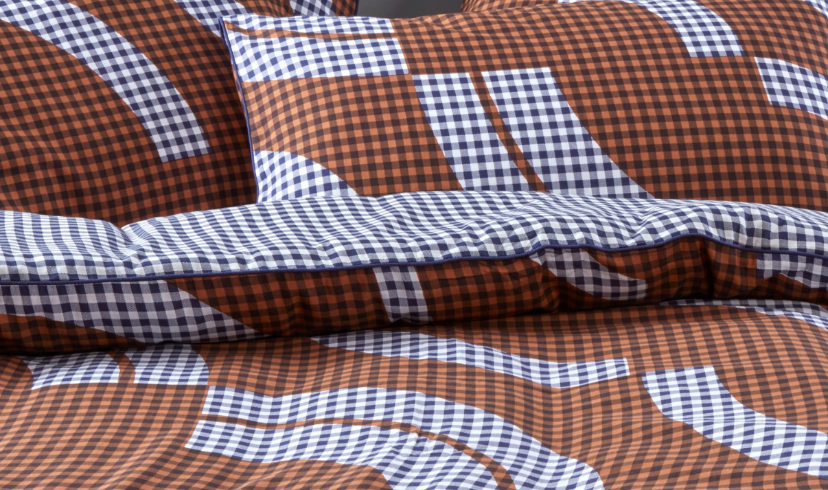 Ensemble de literie Vichy Bord Bleu - Mapoésie