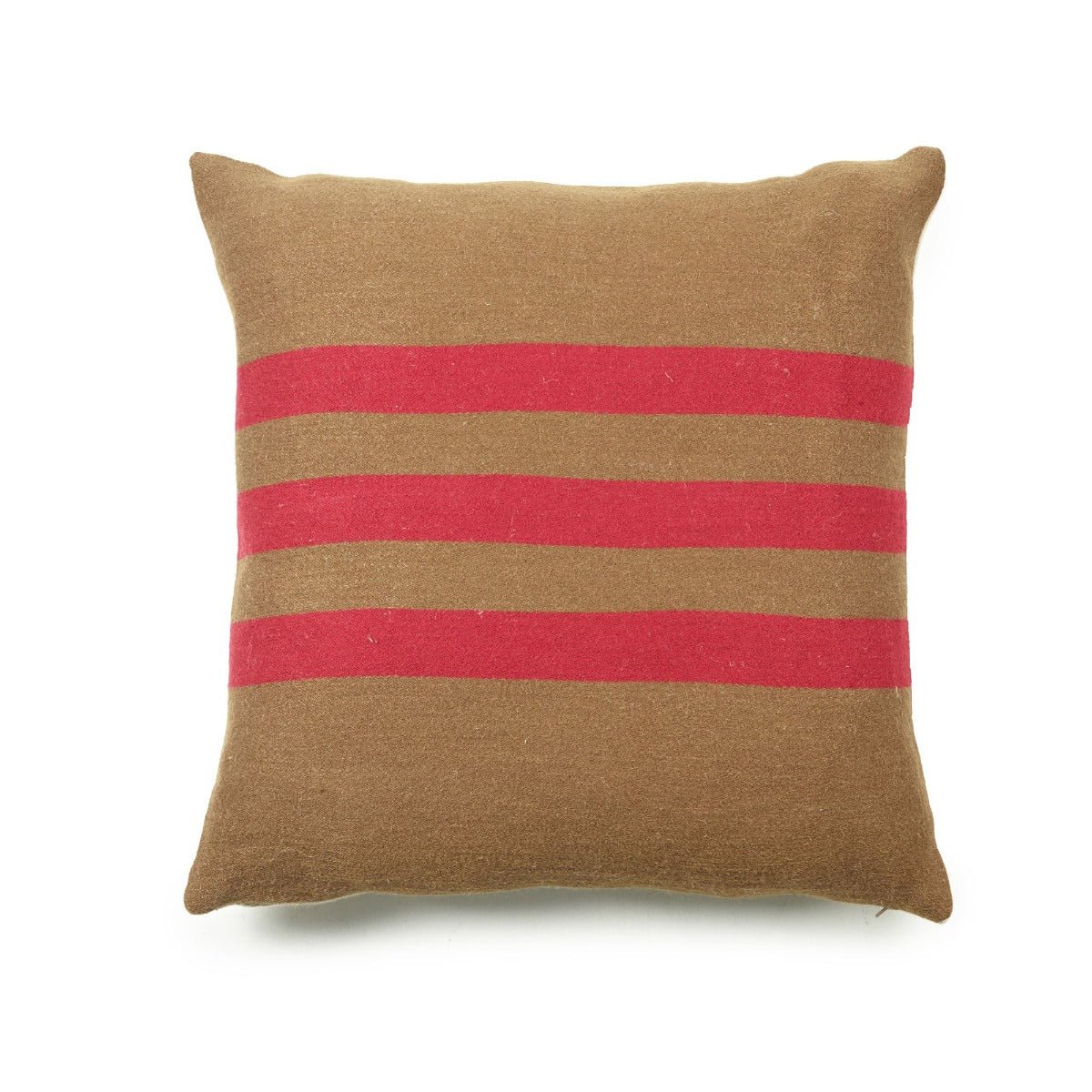 Coussin Libeco - Manitoba rayé rouge