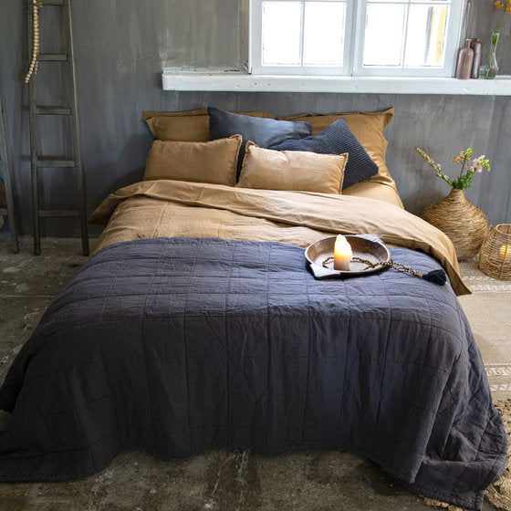 Housse de couette Sofie Cognac Queen - House in Style