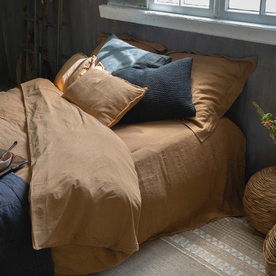 Housse de couette Sofie Cognac Queen - House in Style