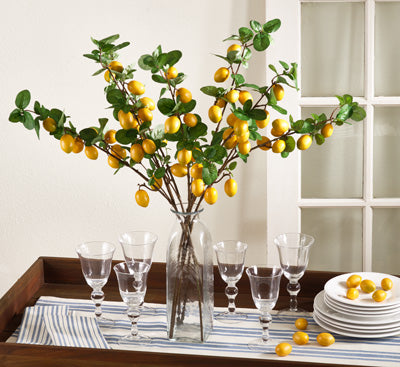 Fleurs artificielles - Branches de citrons