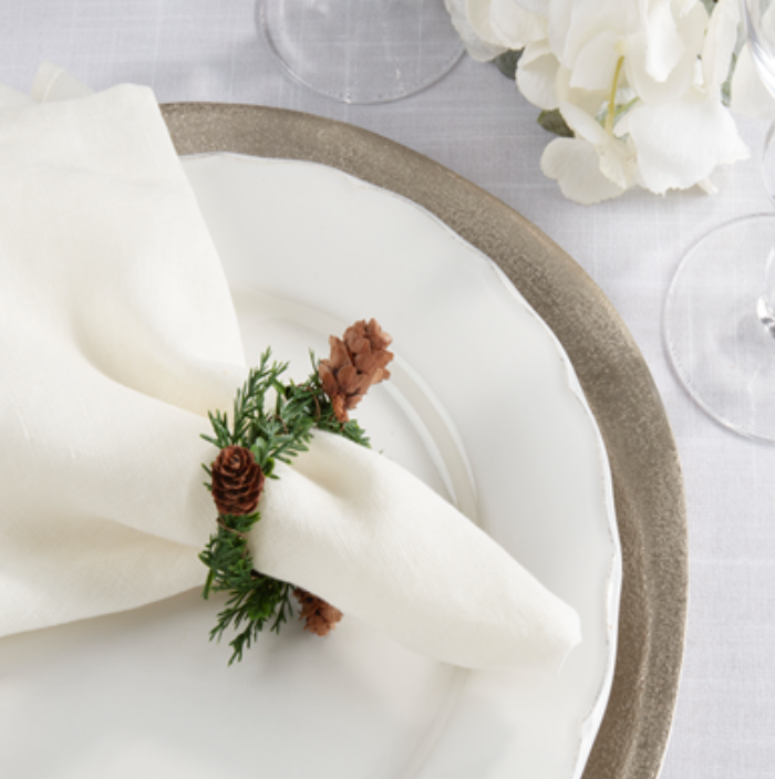 Anneaux de serviette Pommes de pin - Saro Lifestyle