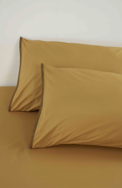 Taies Mapoésie - Coton uni Khaki