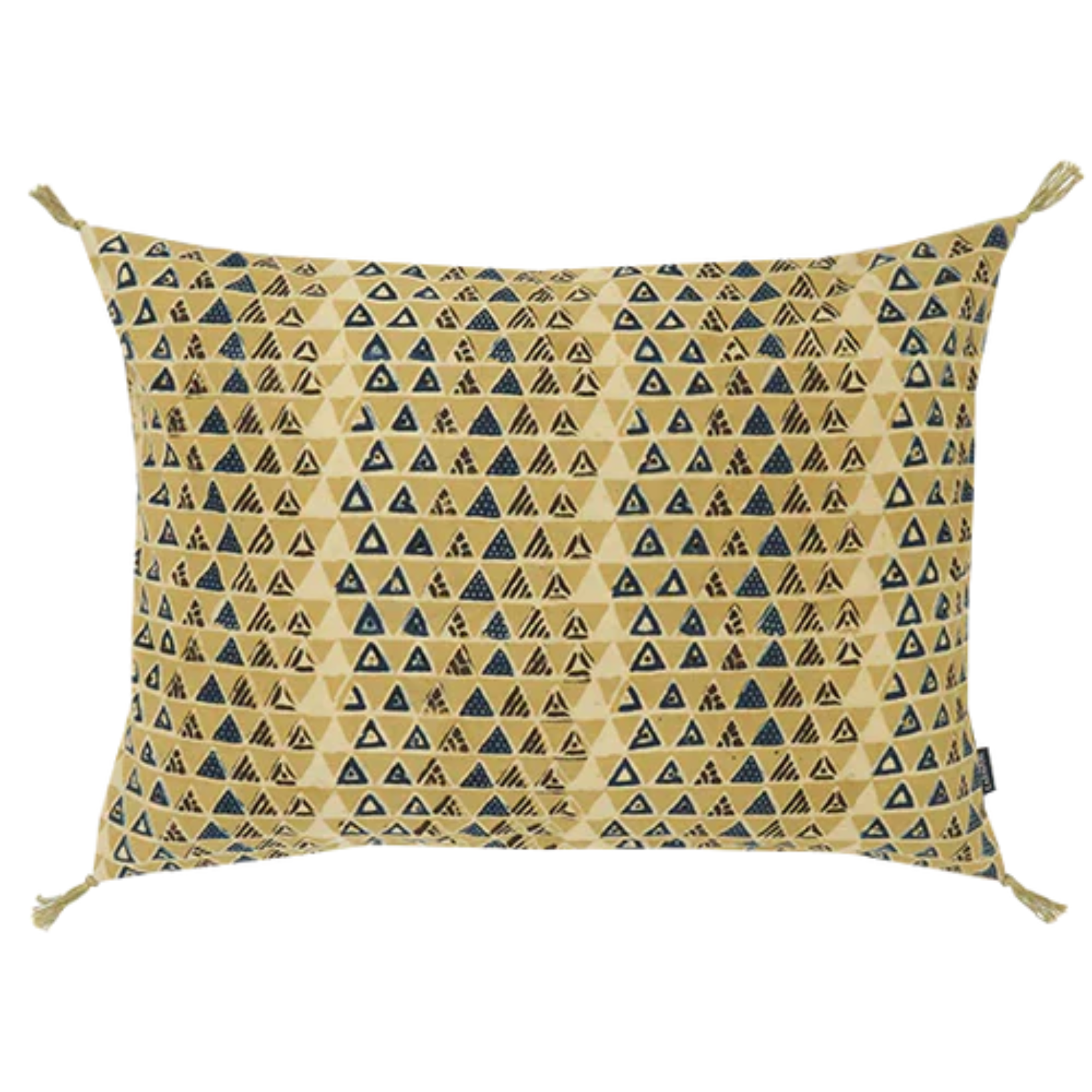 Coussin Arjak triangle curcuma - Caravane