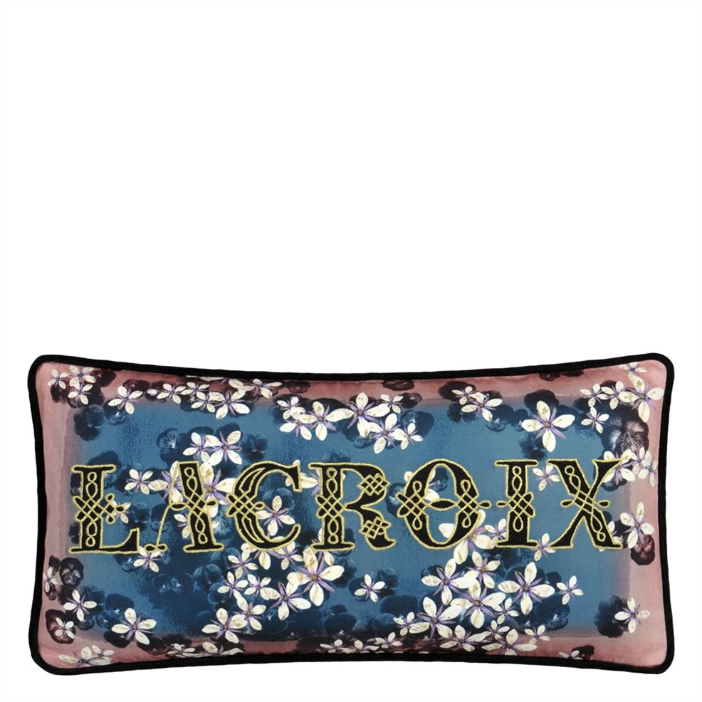 Coussin Christian Lacroix - Cherry! Bleu denim